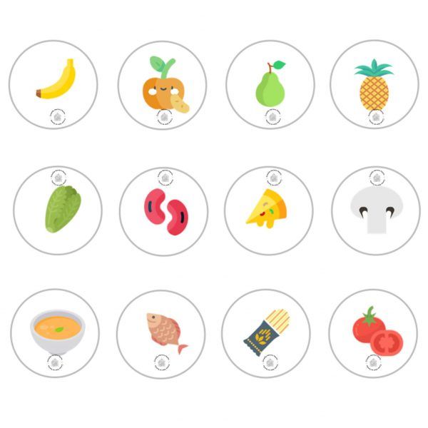 Alimentos con pinzas