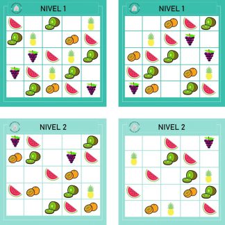 Sudoku frutas tablero 1