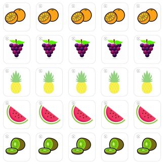 Sudoku frutas fichas 1