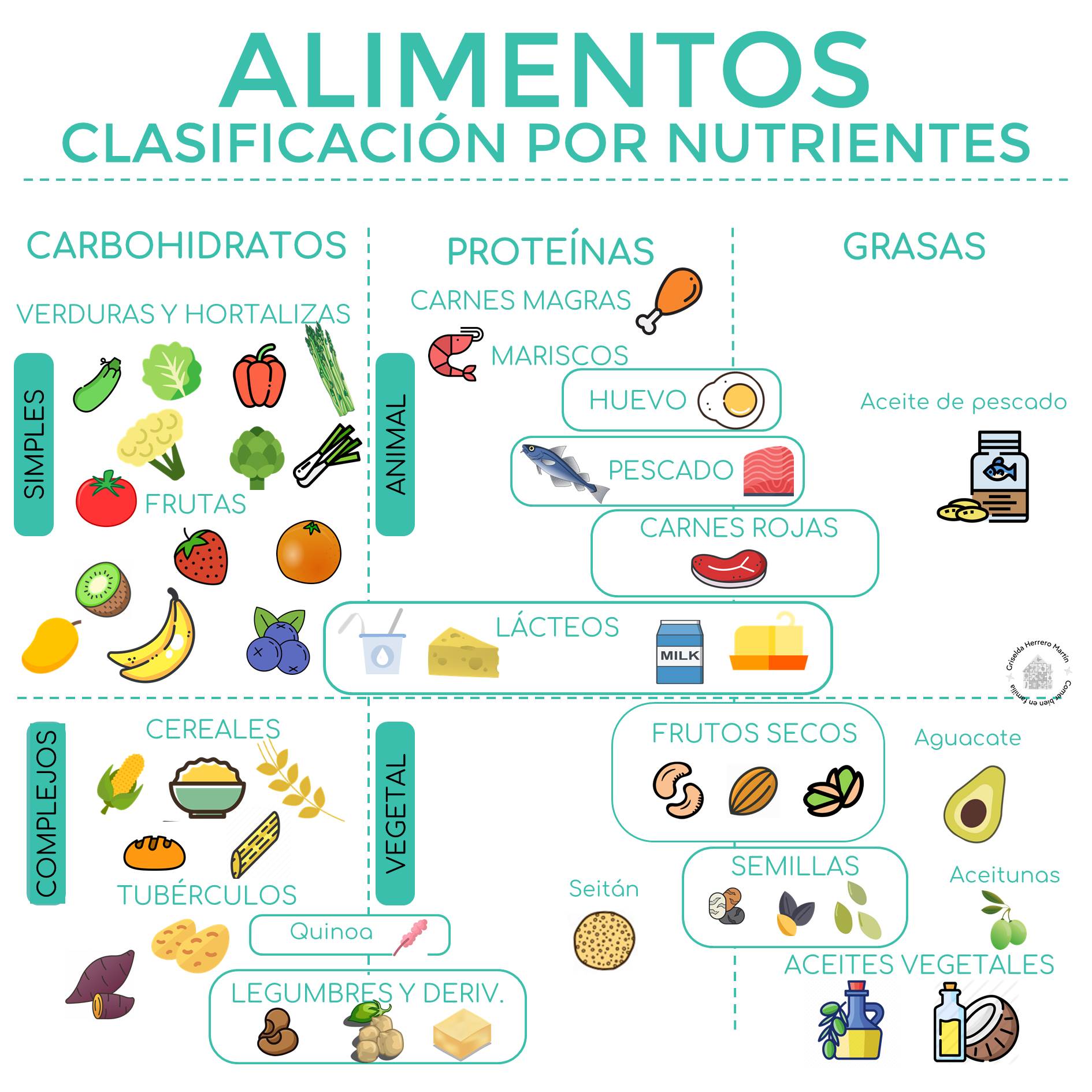 QR5. Clasificación de alimentos por nutrientes